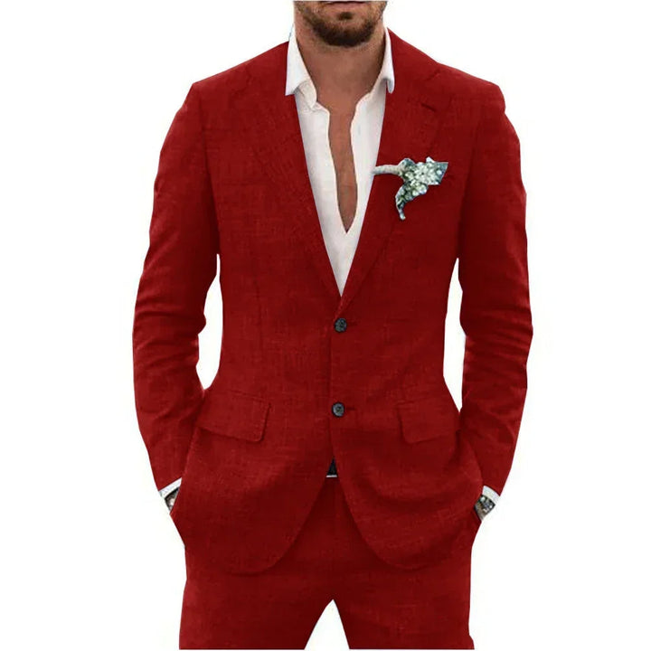 Men’s Lightweight Linen-Blend Suit