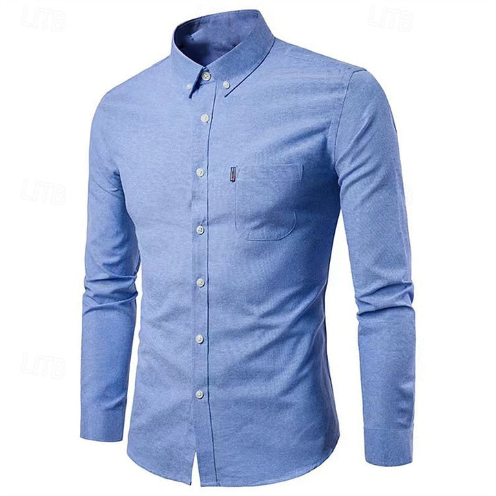 Men’s Stretch Dress Shirt | Slim Fit Wrinkle-Resistant Flexible Fabric