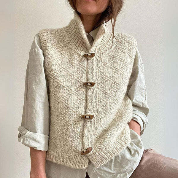 Women's Sleeveless Wool Blend Cardigan