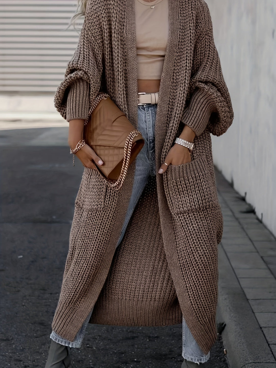 Women’s Wool-Like Cardigan Sweater | Long & Warm