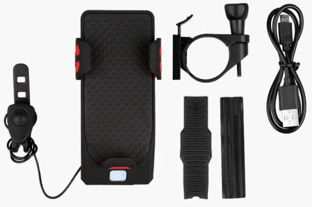 Bike Mount | Bike Handlebar Phone Mount with Light & Powerbank