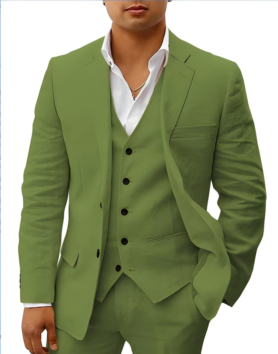 Men’s 3-Piece Linen Style Suit | Classic Style for Men