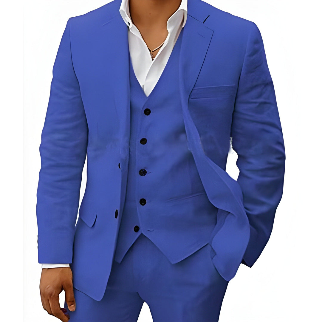 Men’s 3-Piece Linen Style Suit | Classic Style for Men