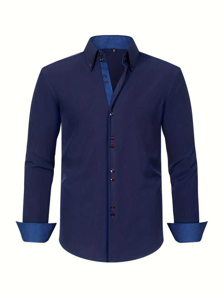 Men’s Double-Cuff Stretch Shirt | Slim Fit
