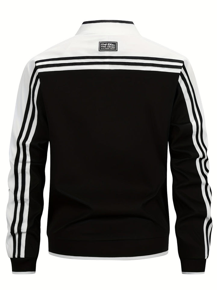 Men’s Lightweight Sport Jacket | Striped Sleeves