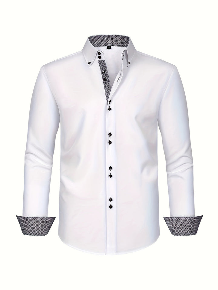 Men’s Double-Cuff Stretch Shirt | Slim Fit