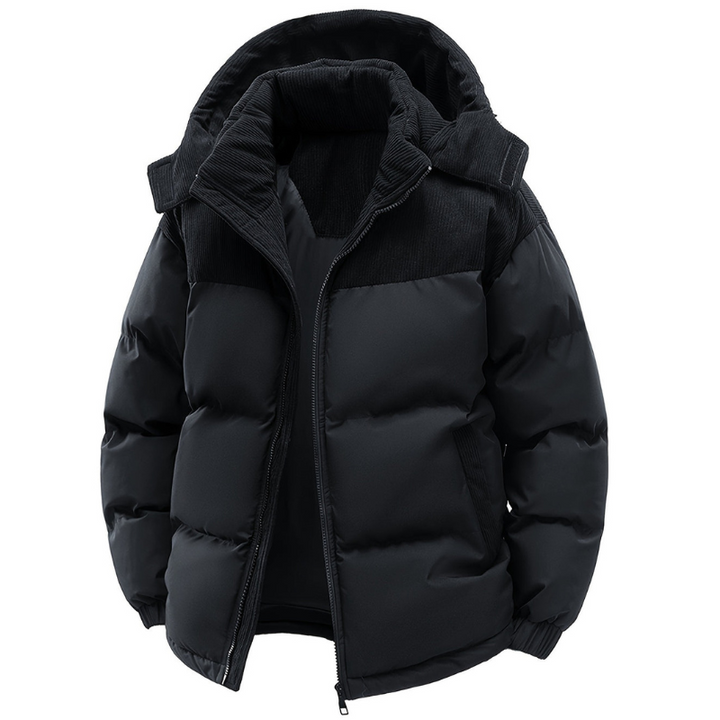 Men’s Warm Padded Winter Jacket with Hood