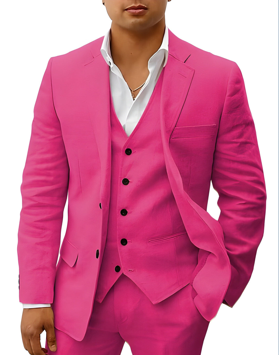 Men’s 3-Piece Linen Style Suit | Classic Style for Men