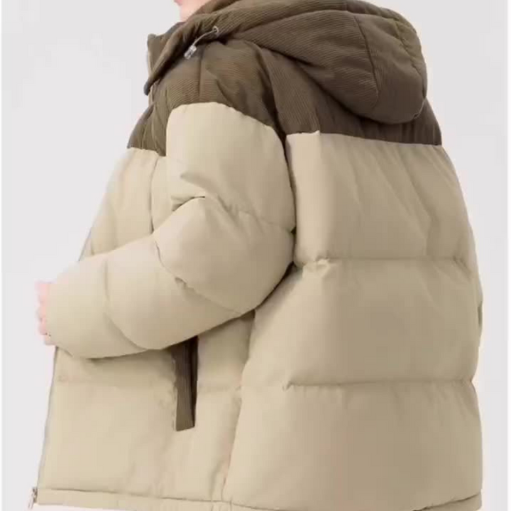 Men’s Warm Padded Winter Jacket with Hood