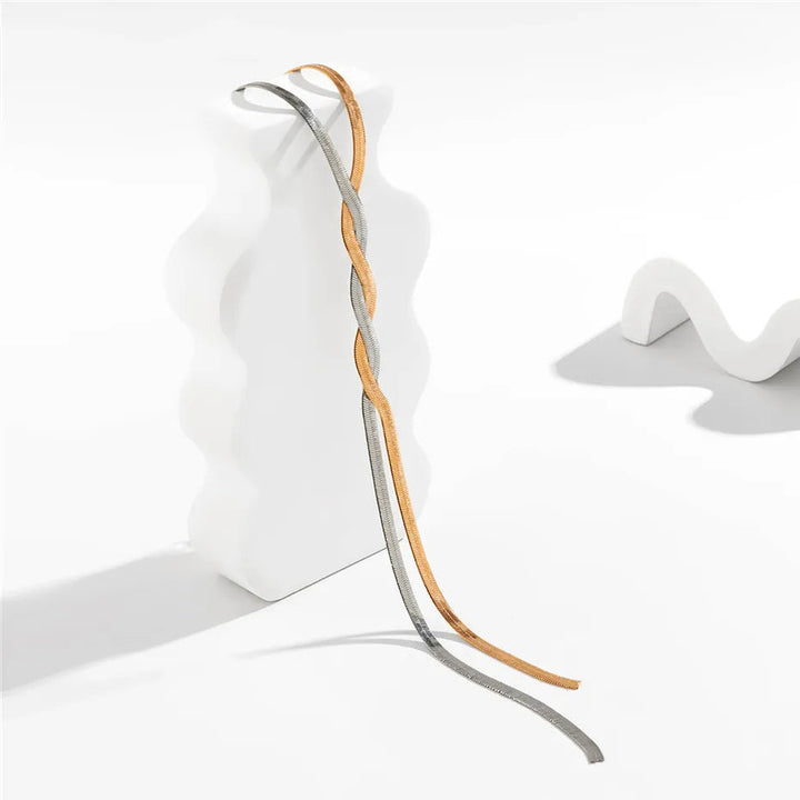 Chloe  | Elegant Long Snake-Chain Necklace