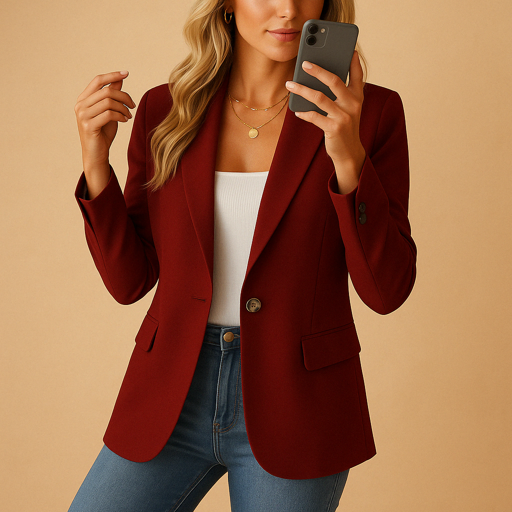 Women’s Fitted Stretch Blazer | Classic Work & Casual Jacket