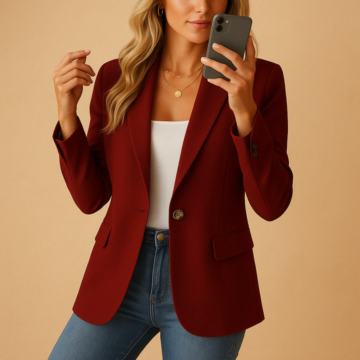 Women’s Fitted Stretch Blazer | Classic Work & Casual Jacket