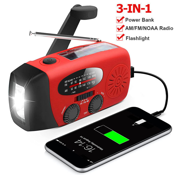 Multi-Function Emergency Radio Solar & Hand-Crank