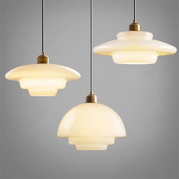 Yandir | Milk White Shade Hanging Light for Retro & Modern Interiors