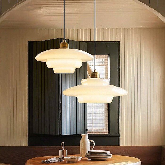 Yandir | Milk White Shade Hanging Light for Retro & Modern Interiors