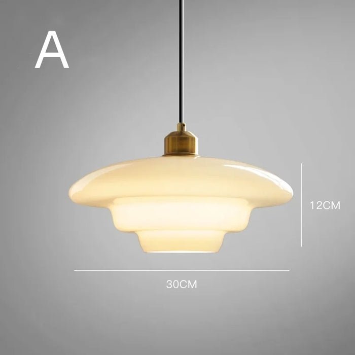 Yandir | Milk White Shade Hanging Light for Retro & Modern Interiors
