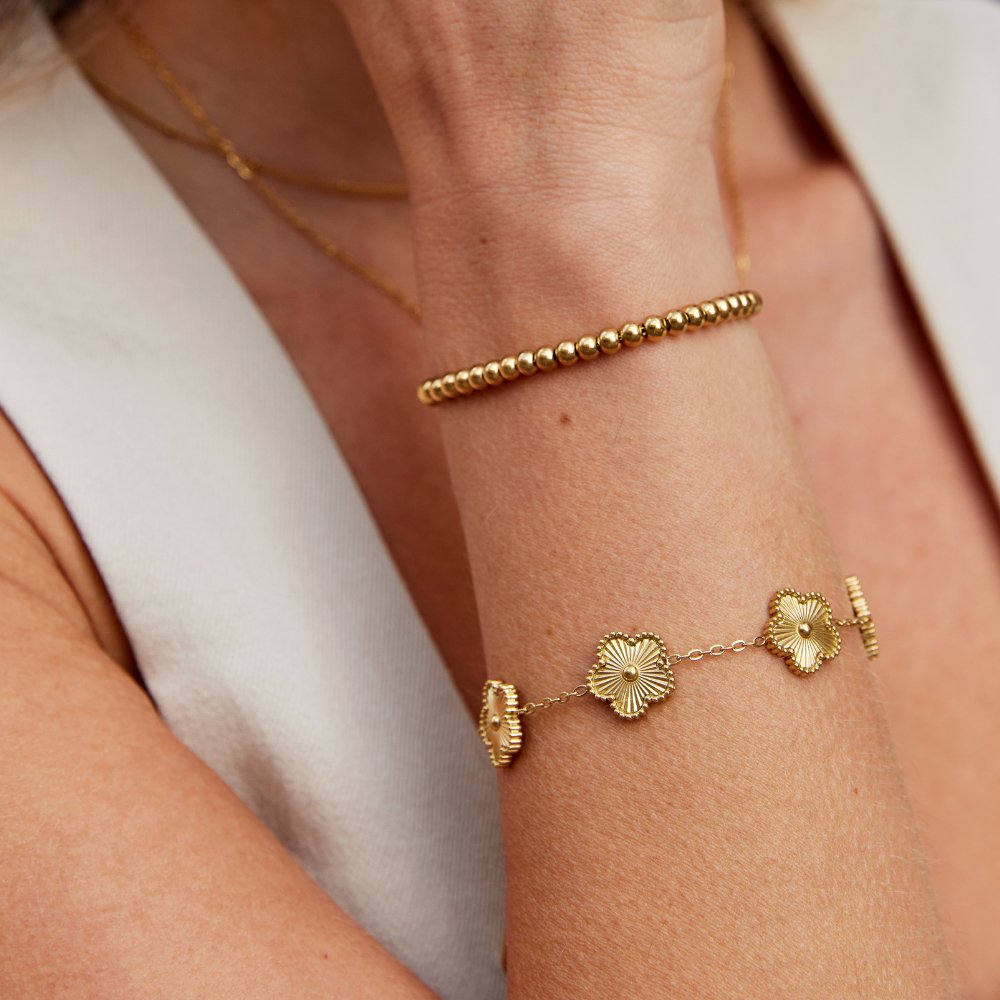 Floral Motif Adjustable Bracelet
