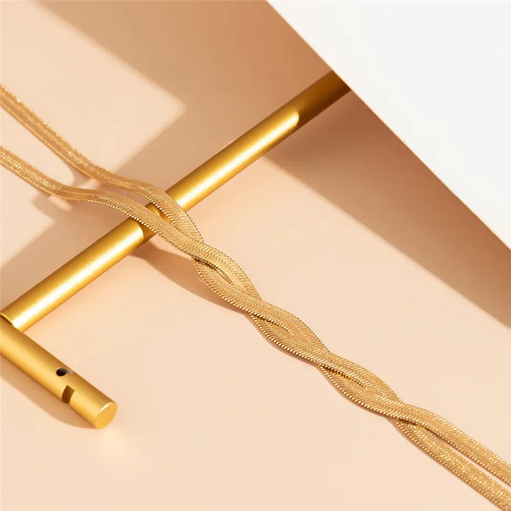 Chloe  | Elegant Long Snake-Chain Necklace