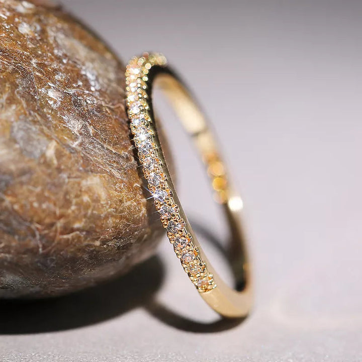 Minimalist Half Eternity Ring | Symbol of Eternal Love
