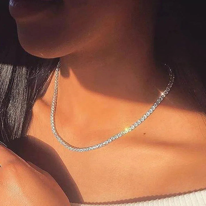 Glimmering Crystal Pendant | Subtle Neckline Accent