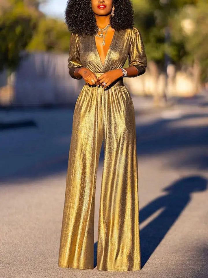 Women’s Shiny Jumpsuit | Glamorous Evening One‑Piece