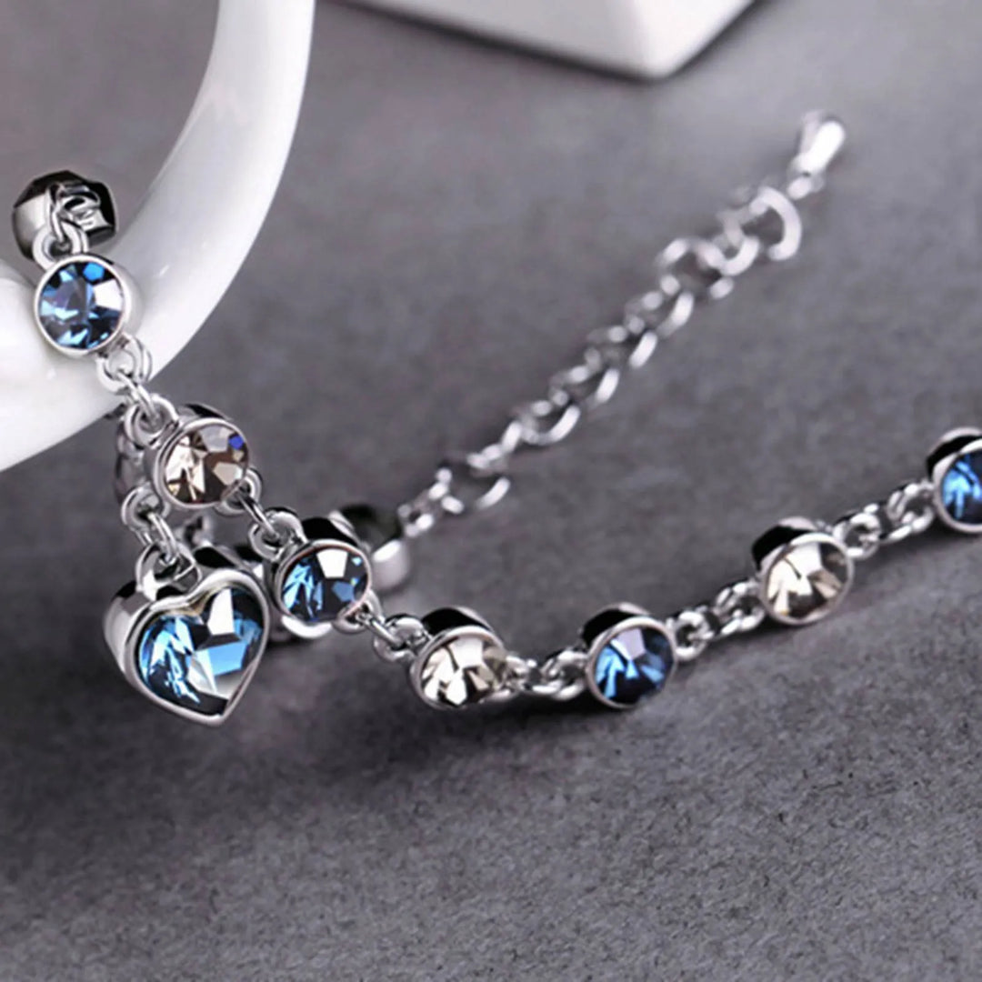 Luna | Adjustable Sterling Silver Crystal Bracelet