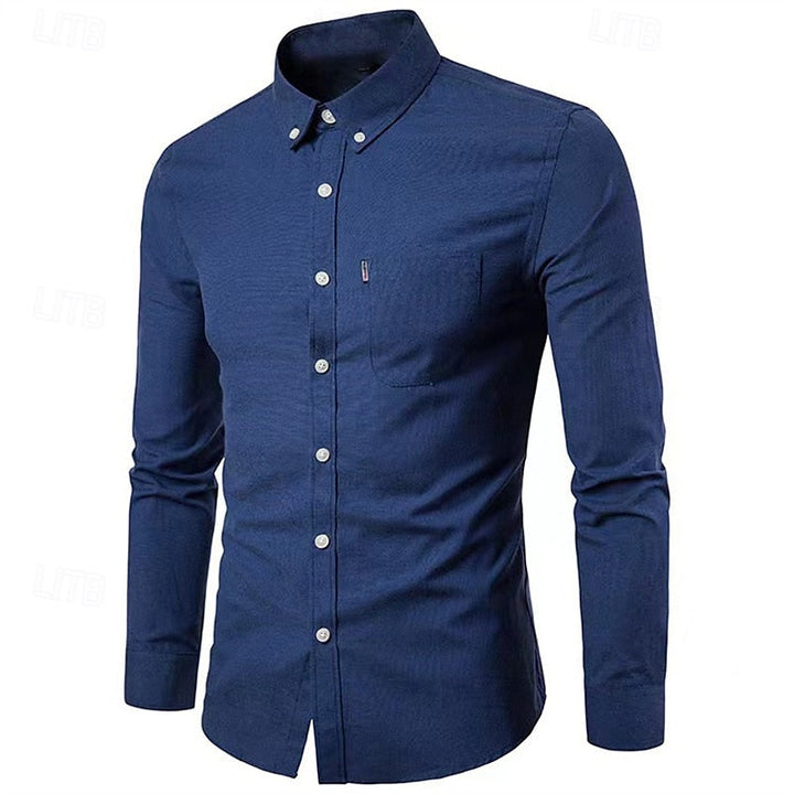 Men’s Stretch Dress Shirt | Slim Fit Wrinkle-Resistant Flexible Fabric