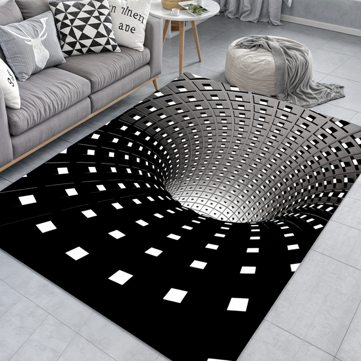 3D Geometric Illusion Rug | Decorative Hallway & Door Mat