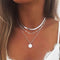 Layered Silver Necklace for Women