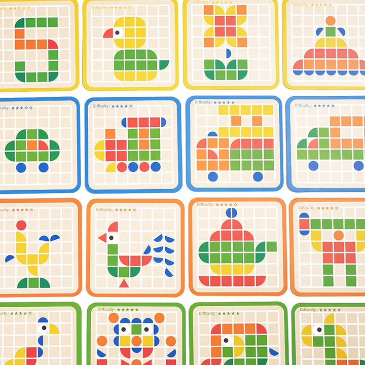 Fun & Educational Wooden Puzzle Set for Cognitive Development