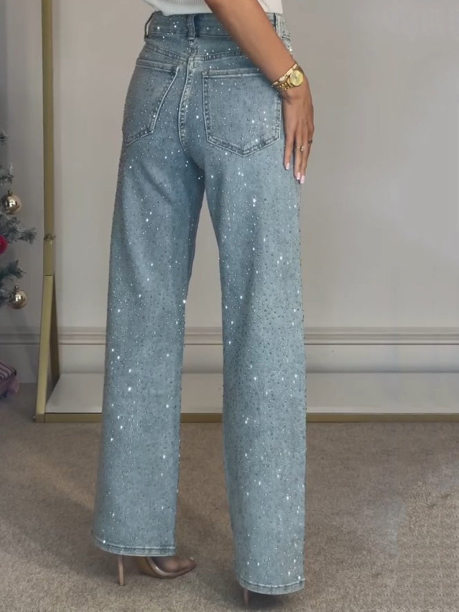 Sparkle High-Waist Women’s Jeans | Elegant Comfort