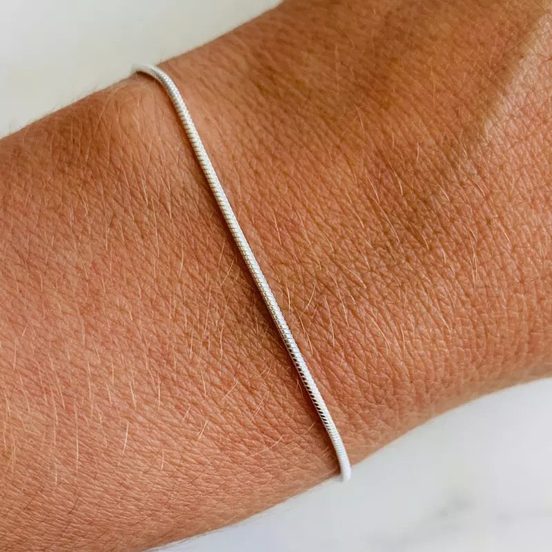 Colette | Minimalist Rose Gold‑Plated Snake‑Chain Bracelet