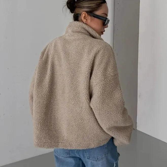 Women’s Oversized Sherpa Fleece Jacket | Cozy & Chic