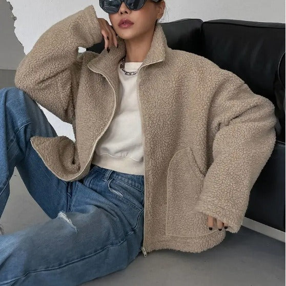 Women’s Oversized Sherpa Fleece Jacket | Cozy & Chic