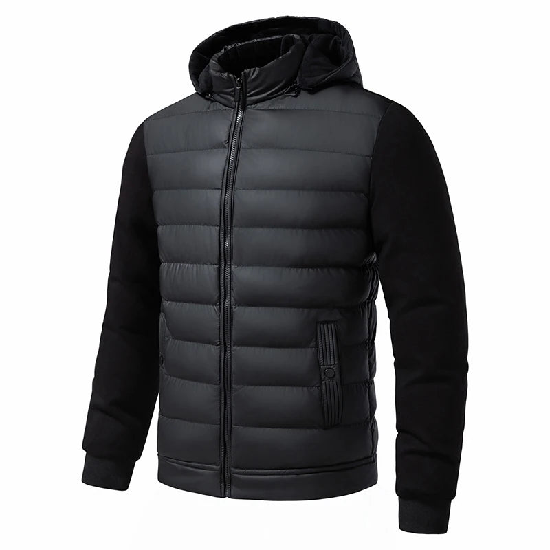 Men’s Black Hooded Cardigan Jacket