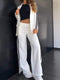 Stylish Women’s Striped Blazer & Trouser Set
