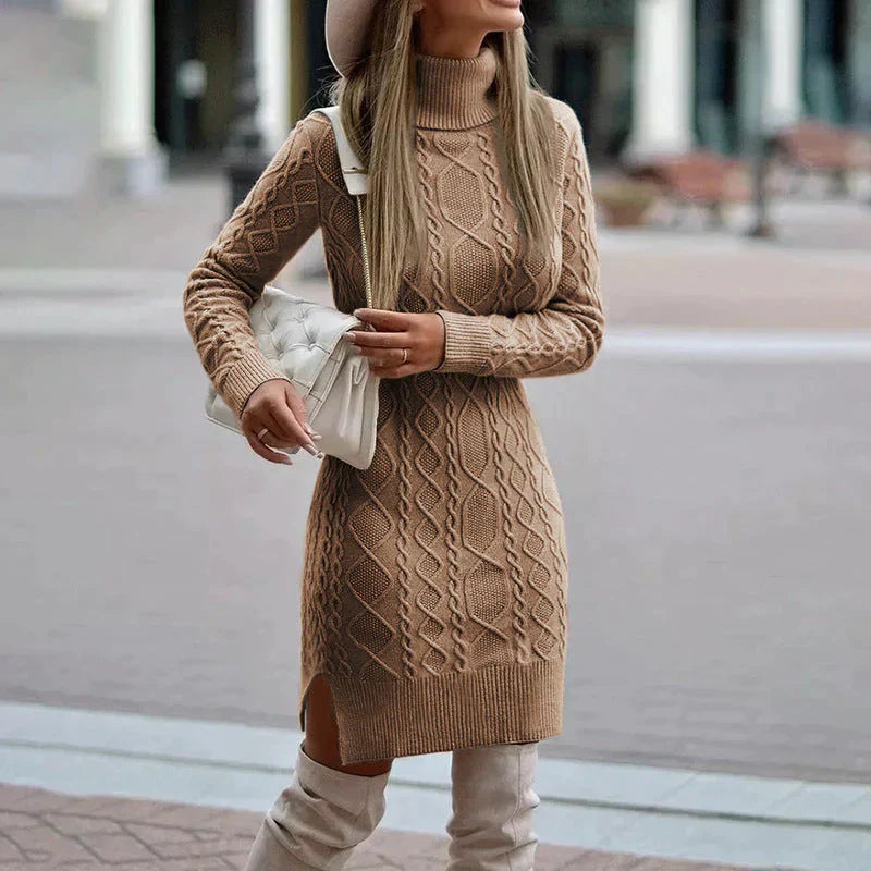 Elegant Winter Knit Dress | Warm & Stylish Sweater Dress