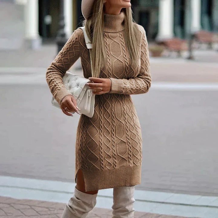 Elegant Winter Knit Dress | Warm & Stylish Sweater Dress