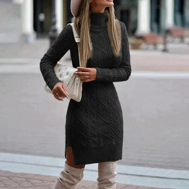 Elegant Winter Knit Dress | Warm & Stylish Sweater Dress