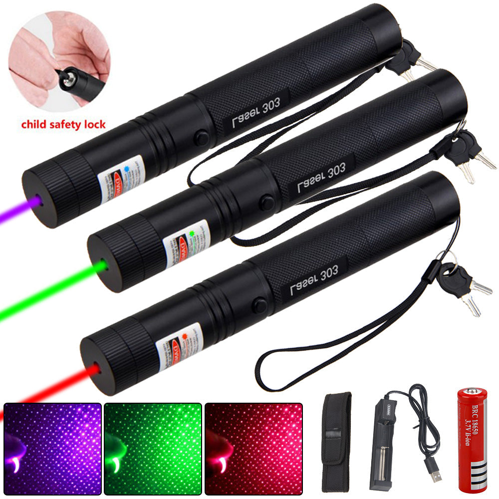 Powerful Long-Range Laser Pointer | Green & Red Beam Light