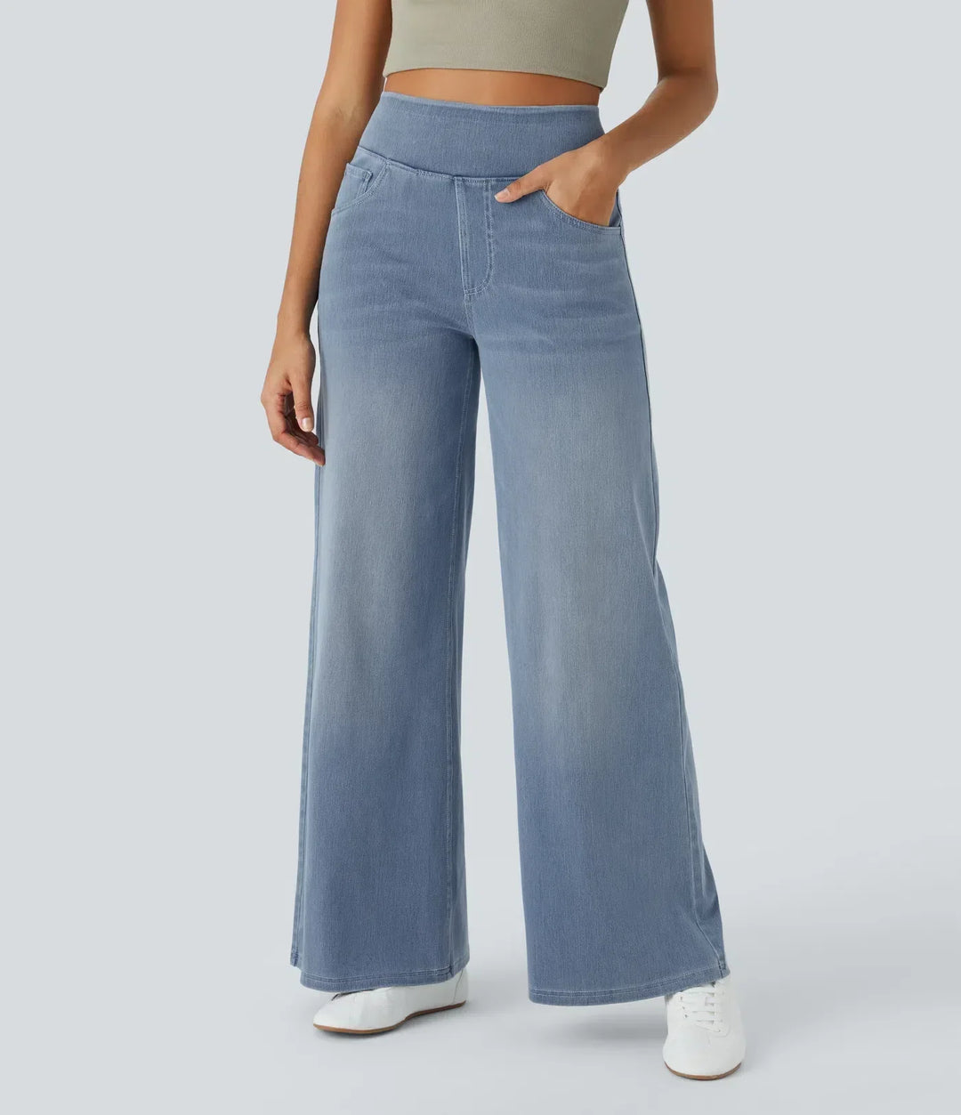 High-Waist Elastic Comfort Pants for Women