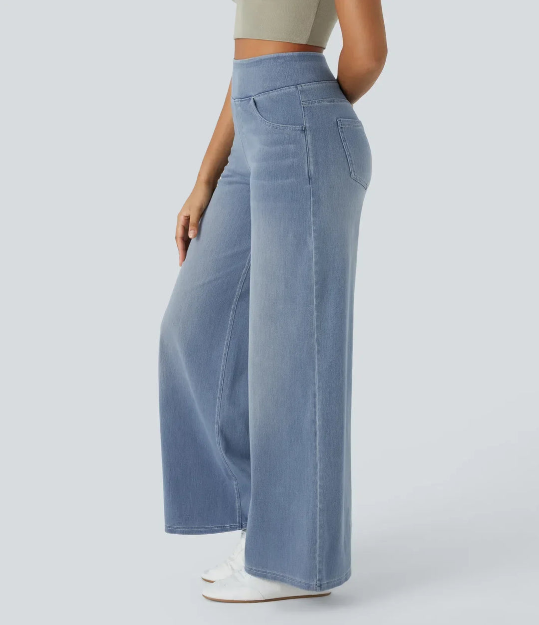 High-Waist Elastic Comfort Pants for Women