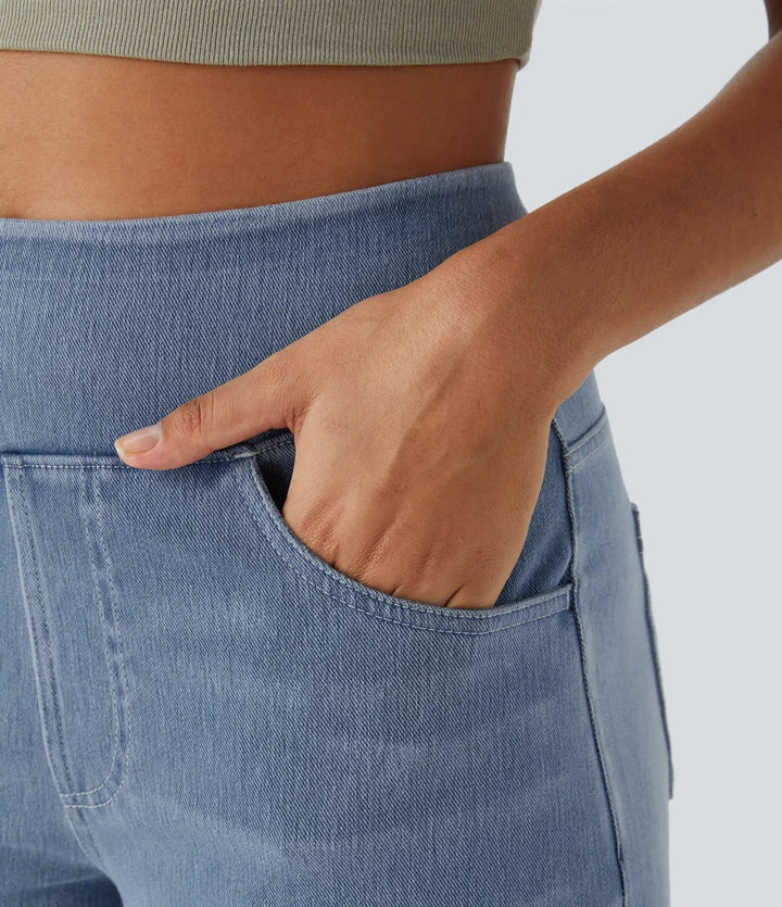 High-Waist Elastic Comfort Pants for Women