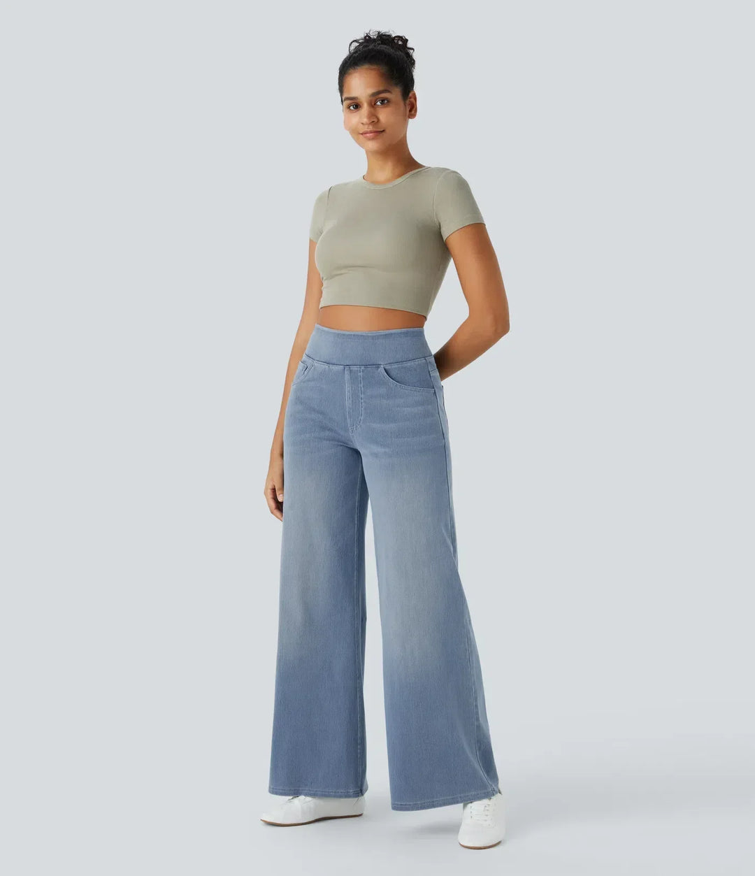 High-Waist Elastic Comfort Pants for Women