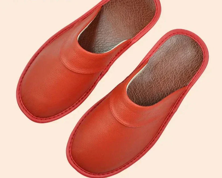 Men’s Leather Slippers | Soft Slip-On House Shoes