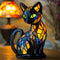 Stained-Glass Style Home Décor Lamp | Glass Cat Table Lamp