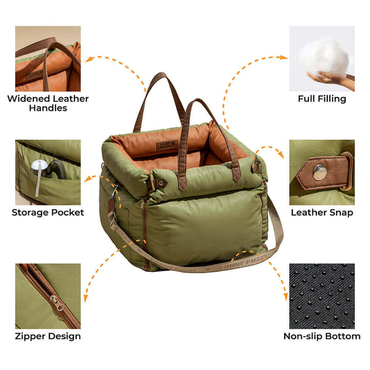 Luxe Dog Car Seat | Comfortable & Safe Travel Bed