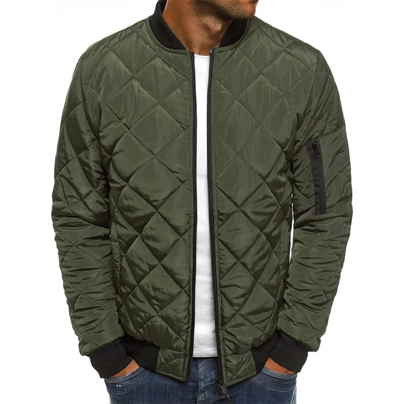 Men's Quilted Bomber Jacket | Casual Outerwear