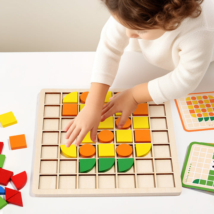 Fun & Educational Wooden Puzzle Set for Cognitive Development