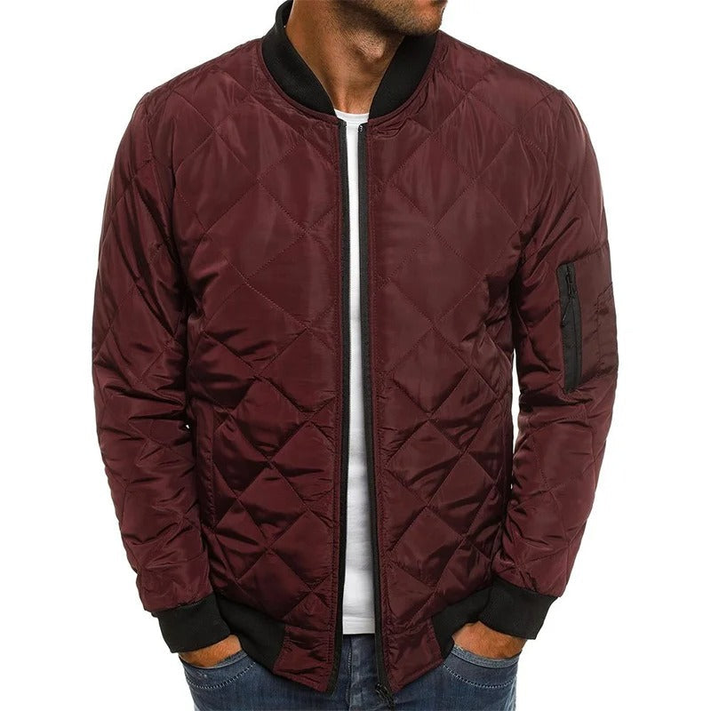 Men's Quilted Bomber Jacket | Casual Outerwear